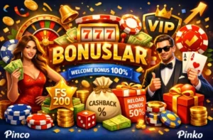 Pinco və Pinko kazino bonus kampaniyaları, 100 faiz xoş gəldin, free spin və cashback təklifi